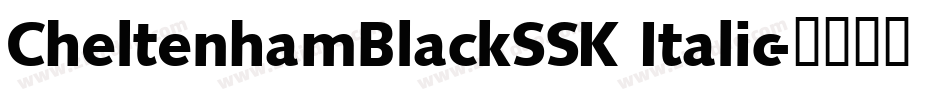 CheltenhamBlackSSK Italic字体转换